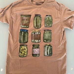 Buzz Retro Canned Pickle T-Shirt Adult Graphic Tee